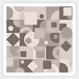 Cubism Art Style Square Shape Halftone Seamless Pattern Sticker